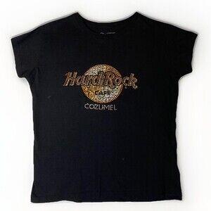 Hard Rock Cafe Cozumel Baby T Bedazzled Black Size XL Women’s